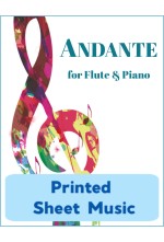 Andante by Mozart - Flute & Piano 40007 Printed Sheet Music